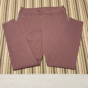 Maurices Dusty Rose Large Long Women’s Skinny Pants Pink Mauve Spring Summer